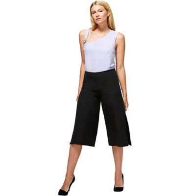 Black easy care culottes in clever fabric